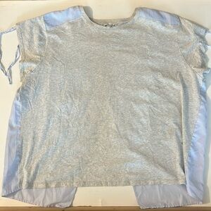 River Island Plus Mixed Media Cropped Tee C1